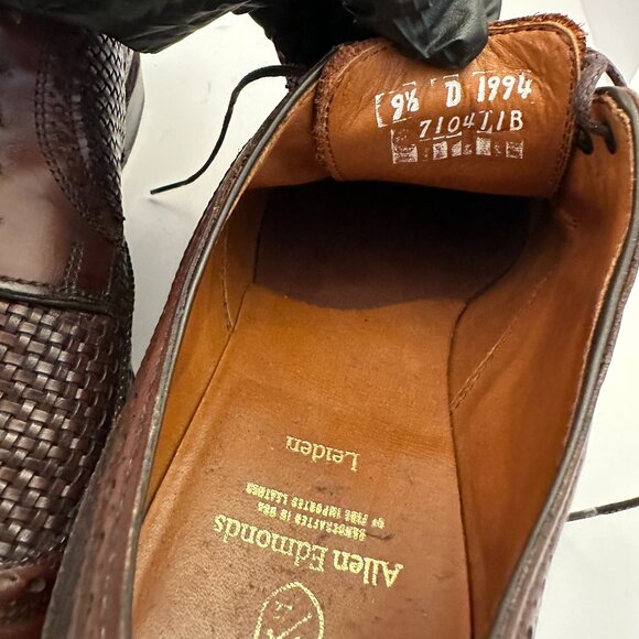 Allen Edmonds Liden Chili Weave Brown Shoes Size 9.5D Model 1994 main image 10